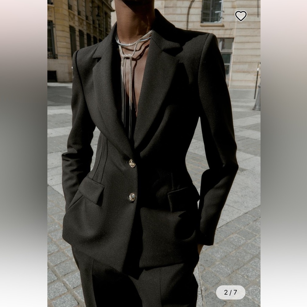 ZARA TAILORED SHOULDER PAD BLAZER